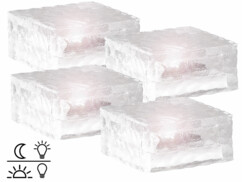 Pavés lumineux à LED solaires - 4 X taille grand