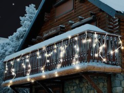 Rideau de lumière ''Snow'' - blanc chaud