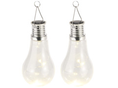 2 ampoules solaires à LED design classique 2 lm 0,024 W - Blanc chaud