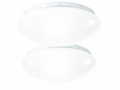 2 lampes rondes à fixer au mur/plafond avec LED High-Power intégrées de la marque Luminea