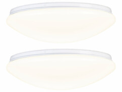 2 plafonniers LED utilisables comme appliques murales - Ø 38 cm - Blanc chaud