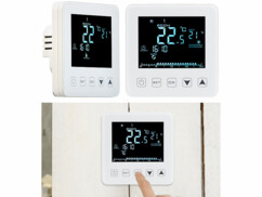 2 thermostats muraux pour plancher chauffant, LCD, programmables