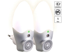 2 veilleuses à LED anti-moustique 230 V avec capteur de luminosité