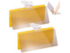 Pack de 2 visières auto anti-éblouissement soleil/nuit 30 x 13 cm