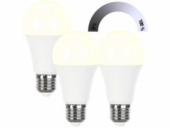 3 ampoules LED E27 à intensité variable - 1050 lm - Blanc chaud