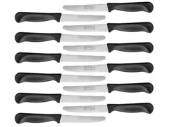 12 couteaux de petit-déjeuner à lame crantée