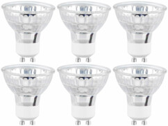 Pack de 6 spots LED GU10 de la marque Luminea.