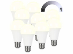 9 ampoules LED E27 à intensité variable - 1050 lm - Blanc chaud