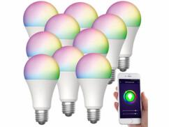 1à ampoules LED connectées LAV-160.rgbw E27 - 12 W - RVB CCT