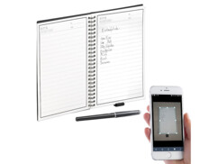 Carnet réutilisable A5 avec stylo noir et application