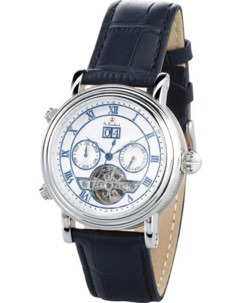 Montre automatique acier & cuir
