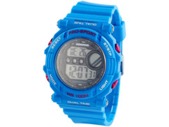 Montre bracelet sport avec chronomètre - bleu