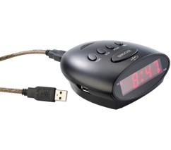 Réveil numérique avec fonction chargeur USB