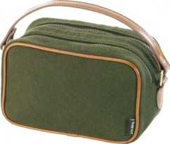 Sac de rangement mixte aspect feutre & cuir