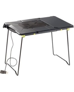 Station de travail ventilée à largeur réglable pour notebook