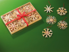 24 Étoiles en paille pour sapin de noël