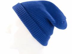 Bonnet tricoté bleu roi