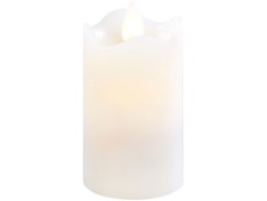Bougie à LED scintillante, cire véritable - 7,5 cm
