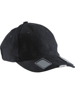Casquette à LED - chargement solaire