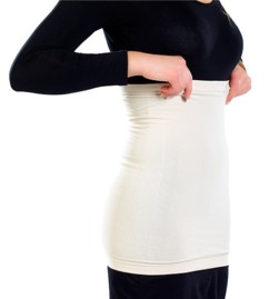 Ceinture chauffe-reins sans coutures latérales - blanc - XS