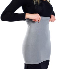 Ceinture chauffe-reins sans coutures latérales - gris - S