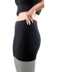 Ceinture chauffe-reins sans coutures latérales - noir - XS