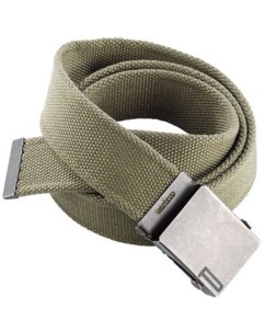 Ceinture en toile avec boucle métal - Vert kaki
