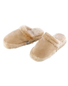 Pantoufles chauffantes avec piles - taille 43/46