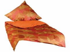 Parure de lit sans repassage - jaune / mandarine