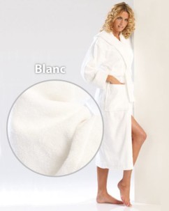 Peignoir confort blanc taille XL