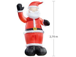 Père Noël gonflable avec bras mécanique - 270 cm