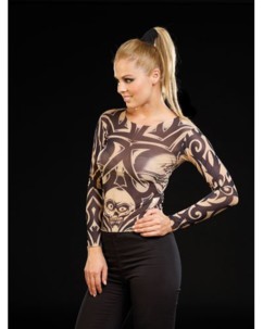 T-Shirts Tattoo en stretch - Tête de mort