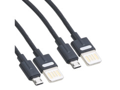 Lot de 2 câbles USB vers Micro USB réversibles Callstel.