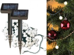 2 guirlandes solaires programmables - 102 LED blanches