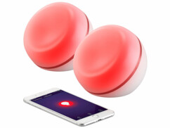 Deux lampes de tables connectée Luminea Home Control compatibles avec Alexa et Google Assistant.