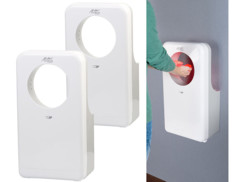 2 sèche-mains professionnels 1450 W à éclairage LED