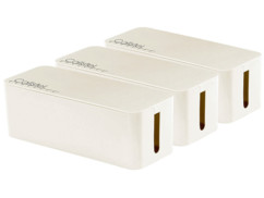 3 boîtes de rangement pour multiprises - 32 cm