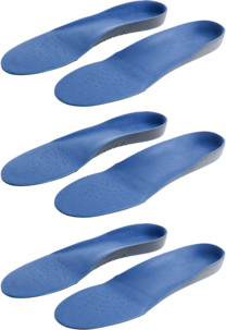 3 paires de semelles confort avec amorti mousse - Pointures 41 à 43