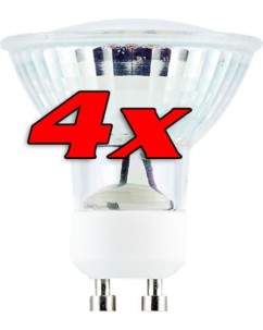 4 Ampoules 39 LED SMD GU10 - blanc neutre