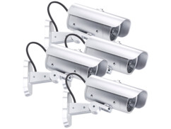 4 caméras de surveillance factices avec détecteur PIR et signal LED