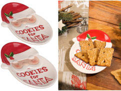 2 assiettes décoratives Père Noël "Cookies for Santa"