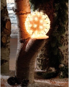 Boule lumineuse ''Flocons de neige'' 50 ampoules Ø 12 cm