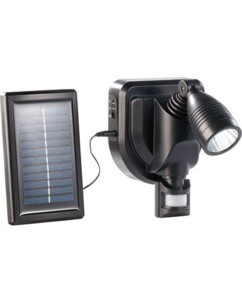 Projecteur extérieur LED solaire 3 W - noir