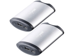 2 batteries de secours 5200 mAh et réchauffe-mains