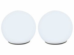 2 boules lumineuses à LED solaires Ø 9 cm
