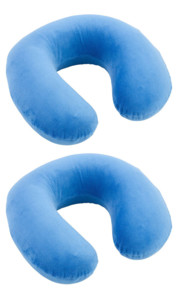 2 coussins de voyage à mémoire de forme avec gel rafraîchissant