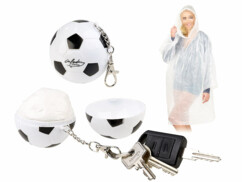 2 porte-clés avec ponchos imperméables à l'intérieur