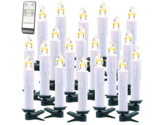 Lot de 20 bougies à LED Lunartec modèle XMS-35.r.