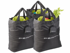 3 sacs de courses pliables avec housses de protection