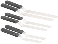 6 spatules en acier inoxydable avec manche ergonomique de tailles différentes